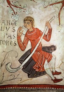 A Shepherd Playing a Flageolet (detail) by Spanish School